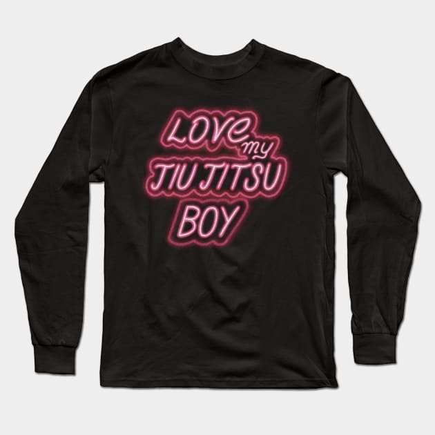 Love my Jiu Jitsu Boy Long Sleeve T-Shirt by undersideland